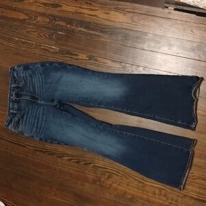 American eagle super high rise curvy flare jeans size 8